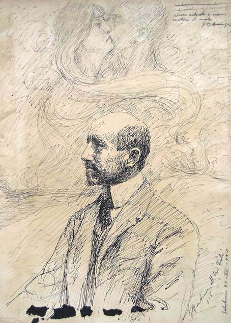 Gaetano Martinez, portrait of Gabriele D'Annunzio